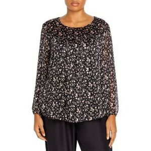 AQUA Curve Floral Blouse Women's. Size 2X. New Without Tags.